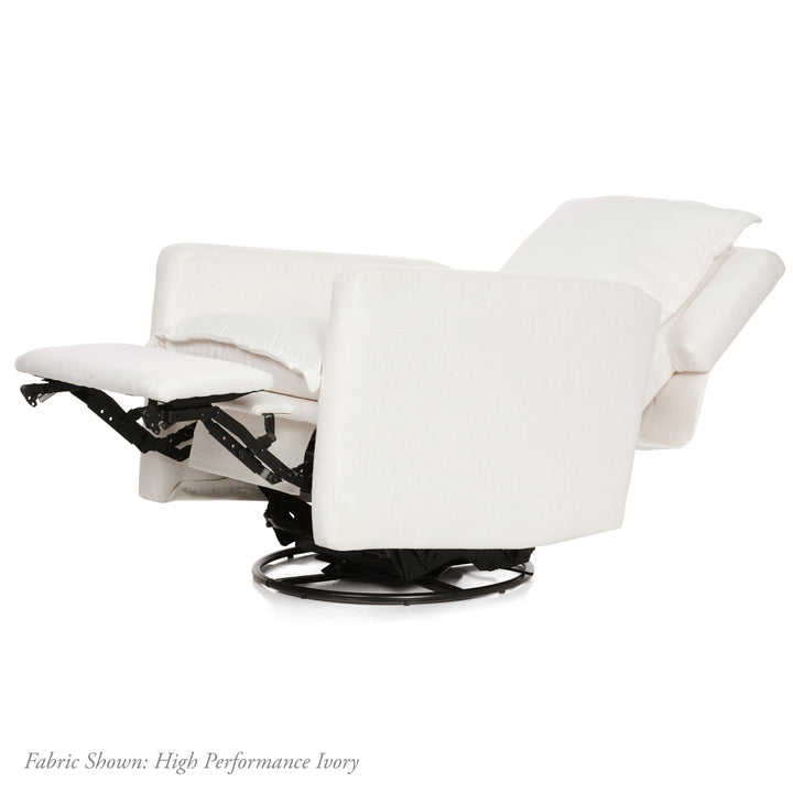 Oilo - Flynn– Gliding Swivel Nursery Recliner - Metal Base-Oilo, High Performance Ivory-Oilo image
