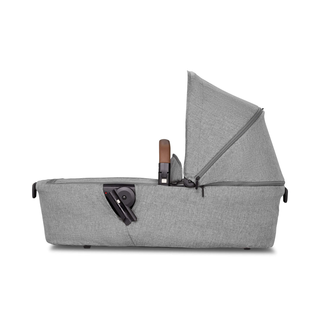 Joolz - Aer+ Cot - Delightful Grey-Joolz, Brown Leather-Joolz image