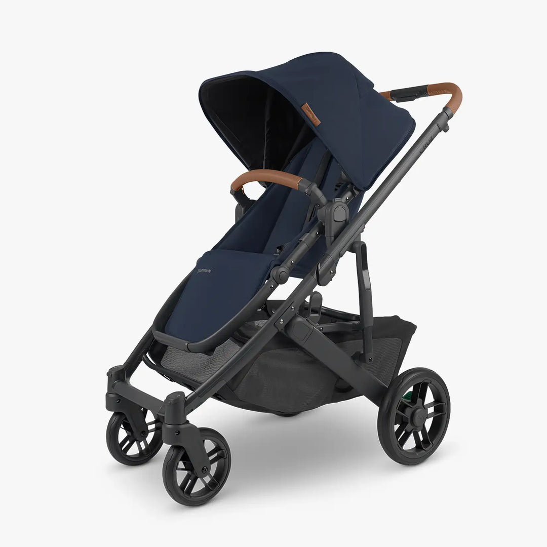 Uppababy - Cruz v2 Stroller - Carbon-Frame, Saddle Leather-Uppababy, Blue Melange-Uppababy image