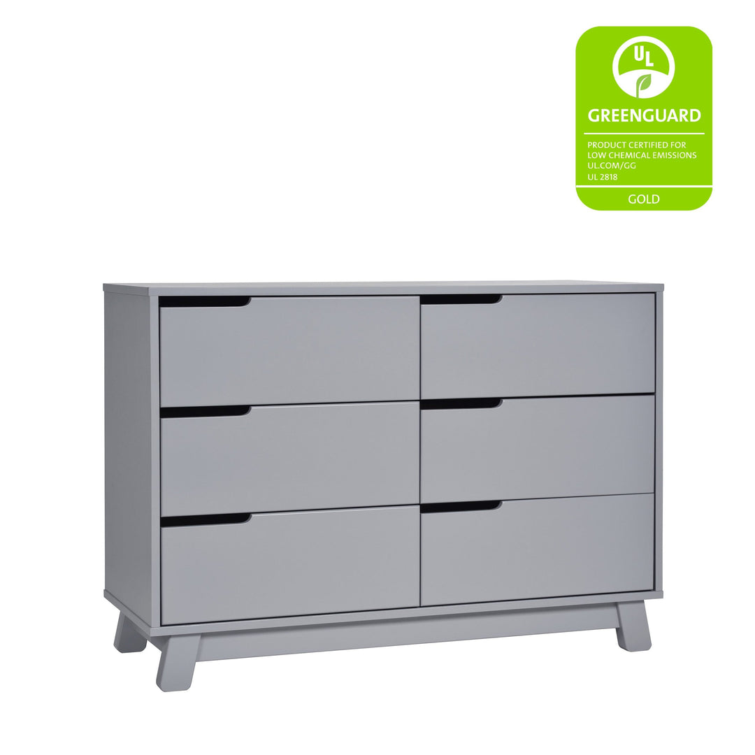 Babyletto - Hudson 6-Drawer Assembled Double Dresser - Grey-Babyletto image