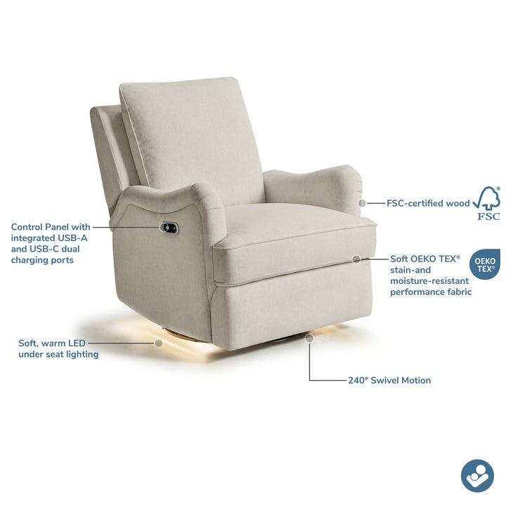 Maxi Cosi Lindon Swivel Glider &amp; Power Recliner