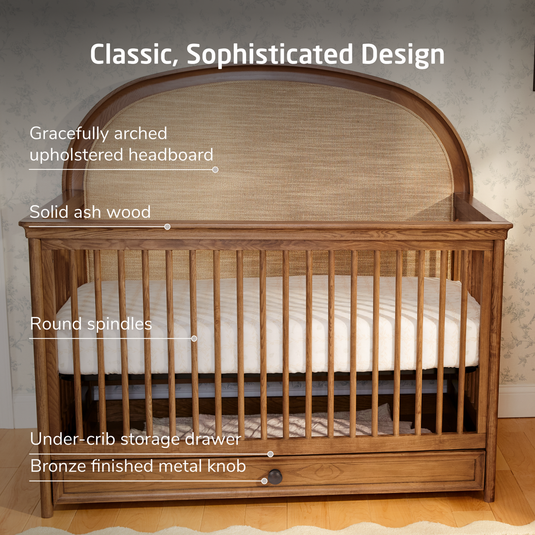 Maxi Cosi Quiet Luxury 6-in-1 Convertible Crib with Toddler Bed/Daybed Conversion Kit