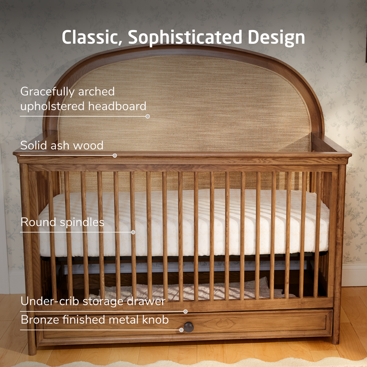Maxi Cosi Quiet Luxury 6-in-1 Convertible Crib with Toddler Bed/Daybed Conversion Kit