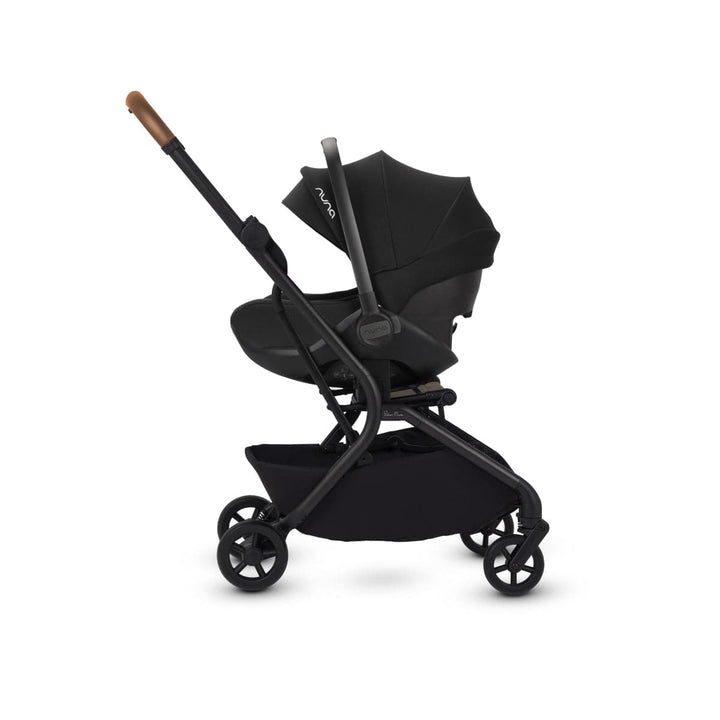 Silver Cross Nia compact travel stroller in Champagne - fabric and frame detail